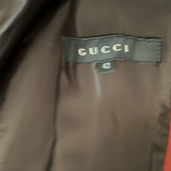 GUCCI Made in Italy Single Breasted Scarlet Red 100% Lana Wool Coat - Picture 8 of 13